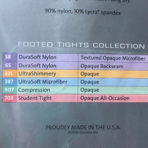 Danskin Black Tights -Student All-Occasion Girls Footed Tights (NEW) - Picture 7 of 7